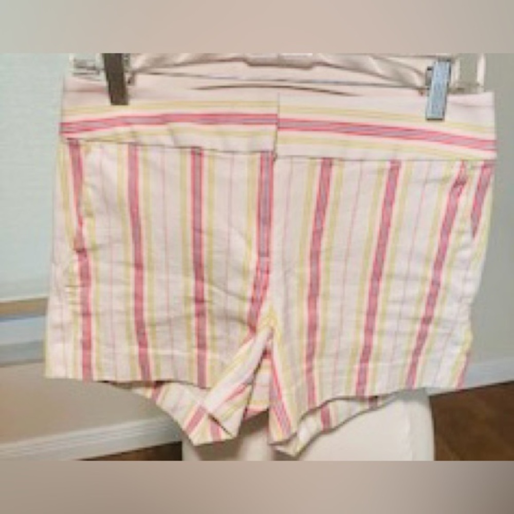 LOFT Pink and Yellow Striped Women's Shorts
